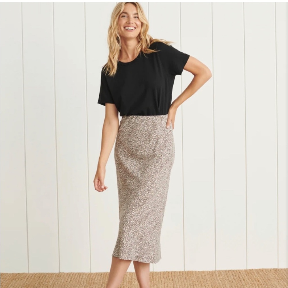 Jenni Kayne leopard print slip skirt size L